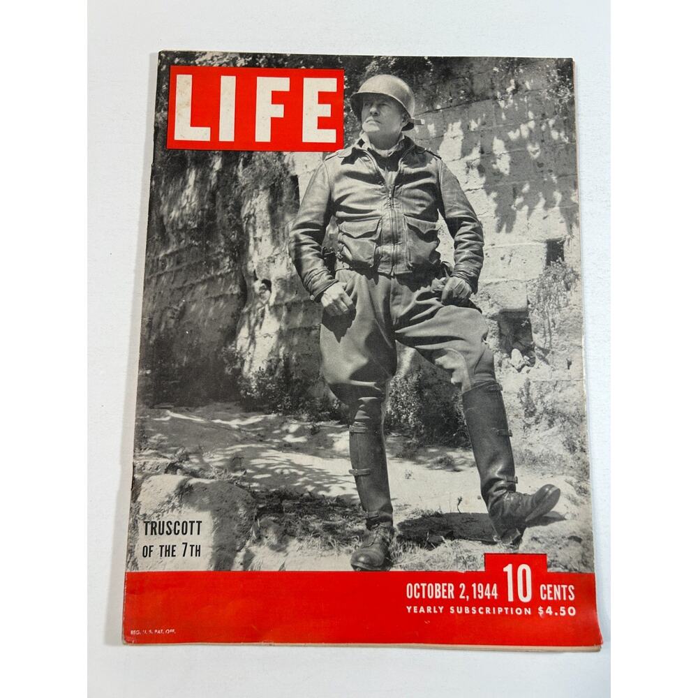 LIFE Magazine October 2 1944 General Truscott WWII Gertrude Stein Camel Ad